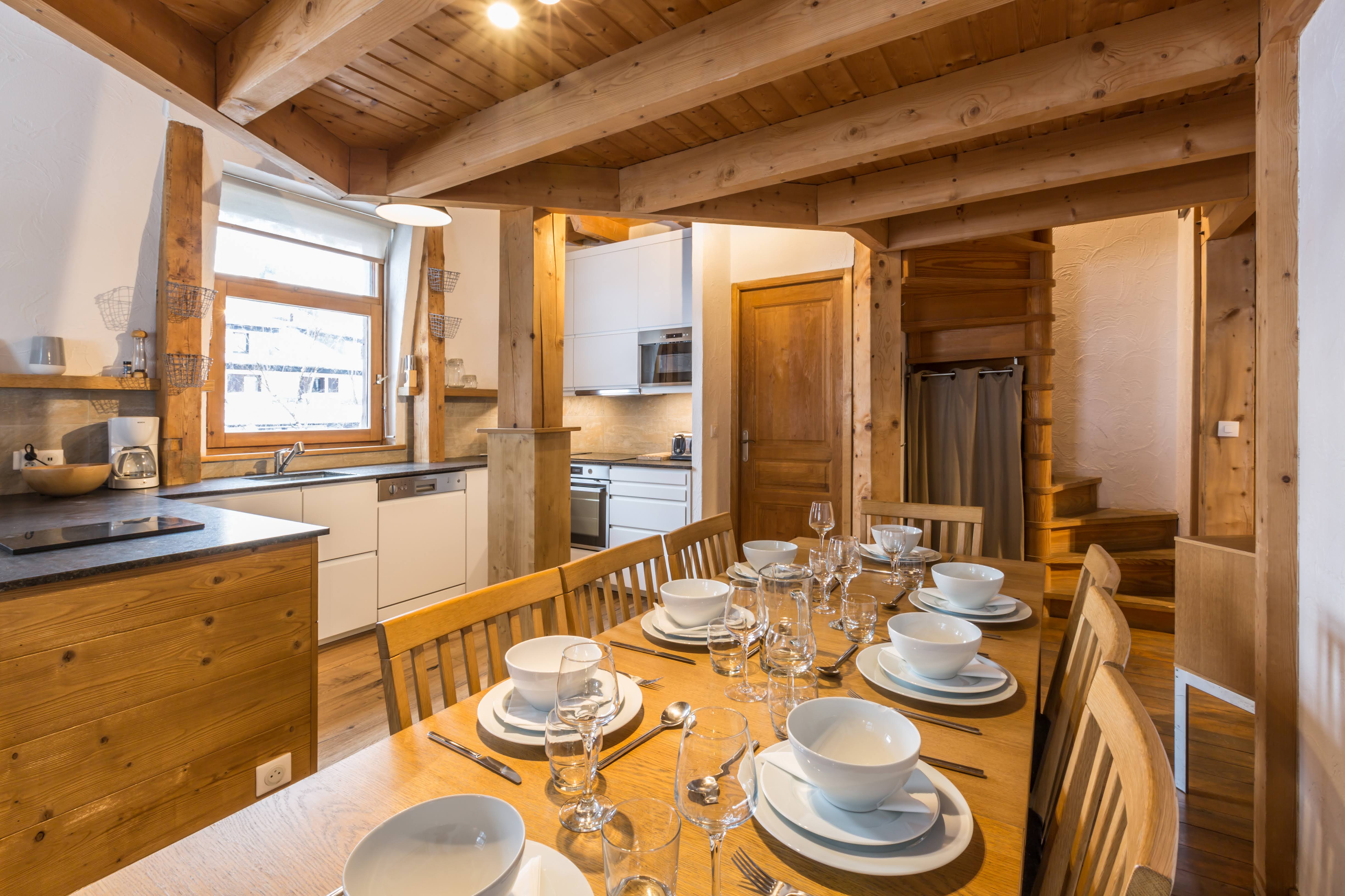 Kitchen and dining area